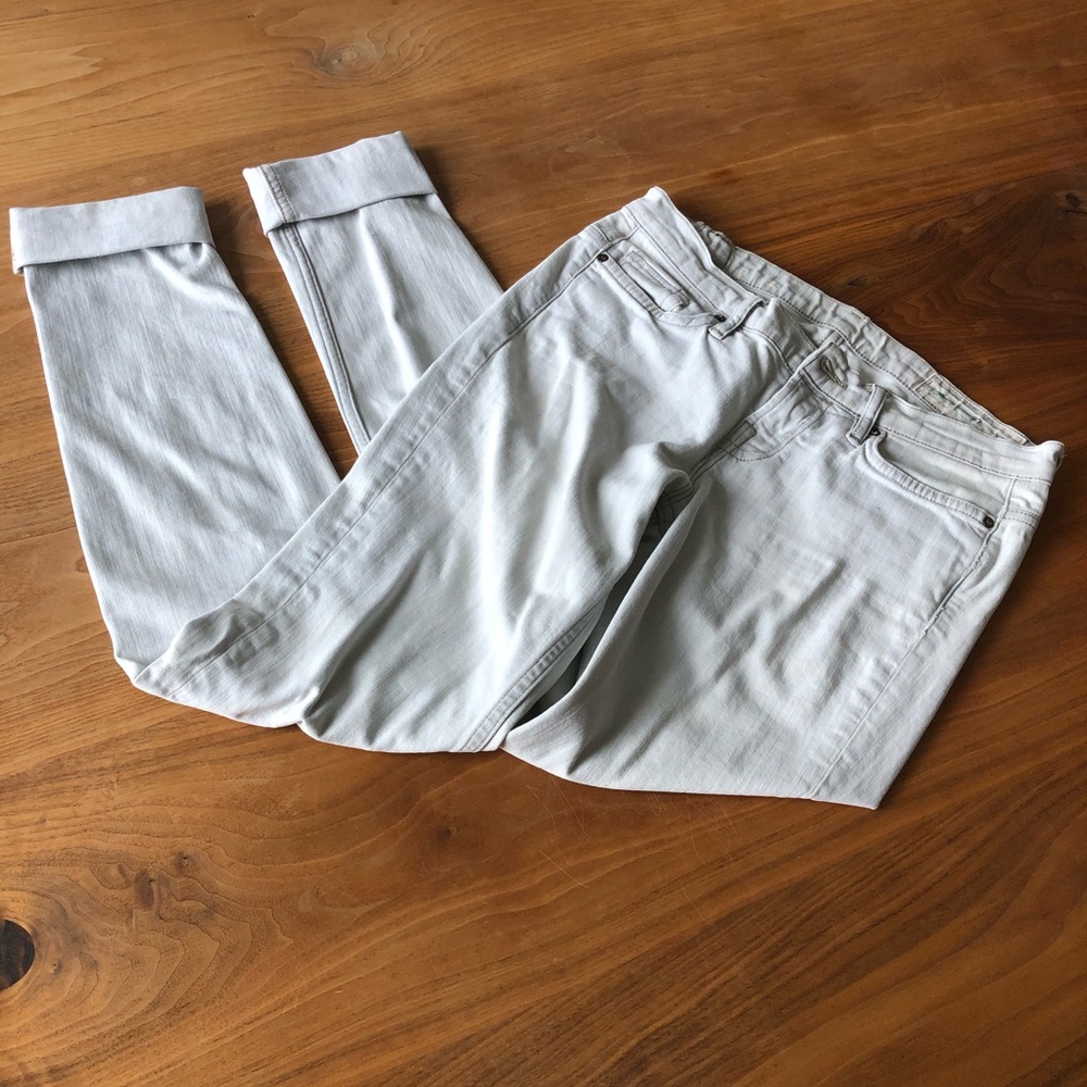 All Saints Rigger Skinny Jeans In Chalk - Picture 2 of 5